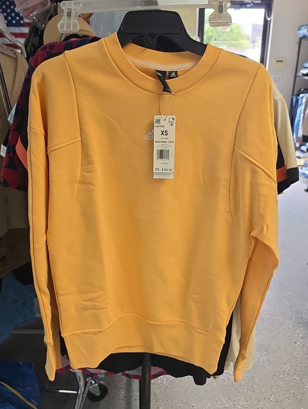 adidas Men's Crewneck Sweatshirt - Pale Yellow